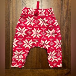 Hanna Andersson Holiday Red and White Patterned Baby Pants